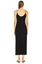 view 3 of 3 Silk Rib Lettuce Edge Dress in Black