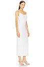 view 2 of 3 Silk Rib Lettuce Edge Dress in White