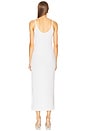 view 3 of 3 Silk Rib Lettuce Edge Dress in White