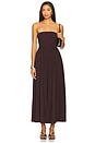 view 1 of 3 Cotton Resort Strapless Dress in Dark Cherry