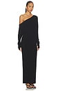 view 2 of 3 Knit Slouch Maxi Dress in Black