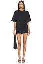 view 1 of 4 Short Sleeve Supima Curve Mini Dress in Black