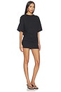 view 2 of 4 Short Sleeve Supima Curve Mini Dress in Black