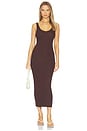 view 1 of 3 Silk Knit Tank Maxi Dress in Chocolate