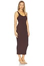 view 2 of 3 Silk Knit Tank Maxi Dress in Chocolate