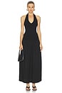 view 1 of 3 ROBE DOS-NU COTTON HALTER DRESS in Black