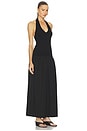 view 2 of 3 ROBE DOS-NU COTTON HALTER DRESS in Black