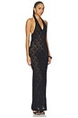 view 1 of 3 Puckered Lace Halter Dress in Black