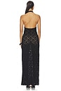 view 3 of 3 Puckered Lace Halter Dress in Black