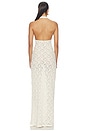 view 3 of 4 VESTIDO HALTER PUCKERED LACE HALTER DRESS in Off White