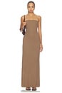 view 1 of 3 Silk Rib Strapless Fluid Dress in Army