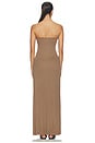 view 3 of 3 Silk Rib Strapless Fluid Dress in Army