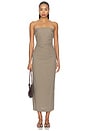 view 1 of 4 VESTIDO JAPANESE MAXI PLAID DRESS in Brown Plaid