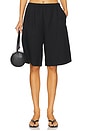 view 1 of 6 Twill Bermuda Short in Black