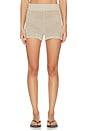 view 1 of 6 Linen Open Knit Short in Oatmeal