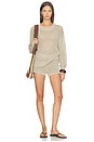 view 5 of 6 Linen Open Knit Short in Oatmeal