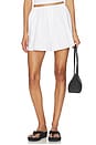 view 1 of 6 Cotton Slip Short in White