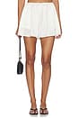 view 2 of 7 MINISHORTS SILK SATIN MINI SHORT in Off White