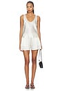 view 6 of 7 MINISHORTS SILK SATIN MINI SHORT in Off White