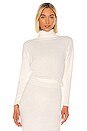 view 1 of 4 Sweater Knit Cropped Long Sleeve Turtleneck in Winter White