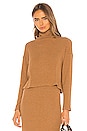 view 1 of 4 Sweater Knit Cropped Long Sleeve Turtleneck in Amber
