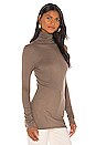 view 2 of 4 Silk Cashmere Rib Long Sleeve Turtleneck in Mink
