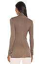 view 3 of 4 Silk Cashmere Rib Long Sleeve Turtleneck in Mink
