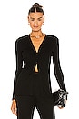 view 1 of 4 Viscose Rib Tunic Cardigan in Black