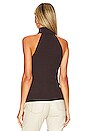 view 3 of 4 Sweater Knit Halter Turtleneck in Bitter Brown