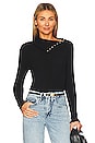 view 1 of 4 Sweater Knit Split Collar Top in Black