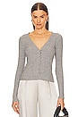 view 1 of 4 Long Sleeve V Cardigan in Grey