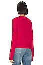 view 3 of 4 Pure Cashmere Crew in Fuchsia