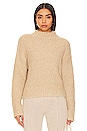 view 1 of 4 Cropped Mock Neck Sweater in Clay