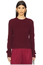 view 1 of 4 Cashmere Easy Long Sleeve Crew in Burgundy