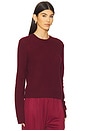 view 2 of 4 Cashmere Easy Long Sleeve Crew in Burgundy
