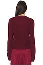 view 3 of 4 Cashmere Easy Long Sleeve Crew in Burgundy