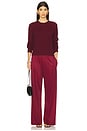 view 4 of 4 Cashmere Easy Long Sleeve Crew in Burgundy