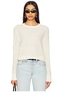 view 1 of 4 Linen Open Knit Crewneck Sweater in Cream
