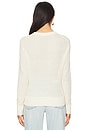 view 3 of 4 Linen Open Knit Crewneck Sweater in Cream
