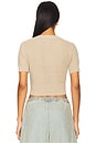 view 3 of 4 Cropped Short Sleeve Sweater in Basalt