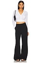 view 4 of 4 Cropped V Neck Cardigan in White