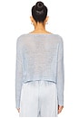 view 4 of 5 Linen Open Knit Bateau Sweater in Sky