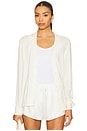 view 1 of 4 Silk Knit V-neck Cardigan in Off White
