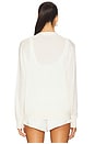 view 3 of 4 Silk Knit V-neck Cardigan in Off White