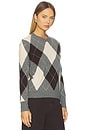 view 2 of 4 Knit Cashmere Sweater in Argyle