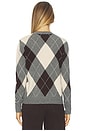 view 3 of 4 Knit Cashmere Sweater in Argyle