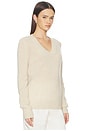view 2 of 4 JERSEY DE CACHEMIRA CON CUELLO EN V in Alabaster