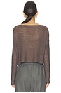 view 3 of 4 Linen Open Knit Bateau Sweater in Pebble