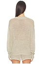 view 3 of 4 SUÉTER DE CUELLO REDONDO DE PUNTO ABIERTO DE LINO in Oatmeal
