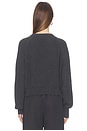 view 3 of 4 Cotton Cashmere Raglan Sweater in Charcoal